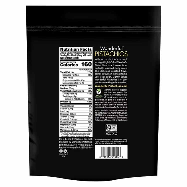 Wonderful Lightly Salted Pistachios - 48 Oz