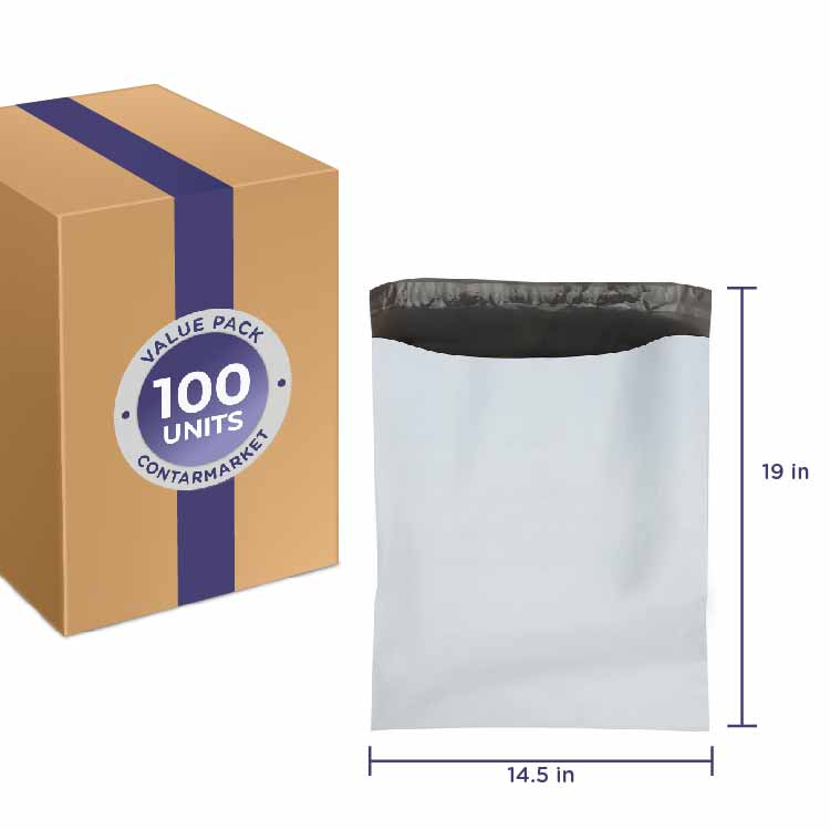 Poly Mailers 2.5MIL, Size 14.5''x19'' inches - 100 Pack