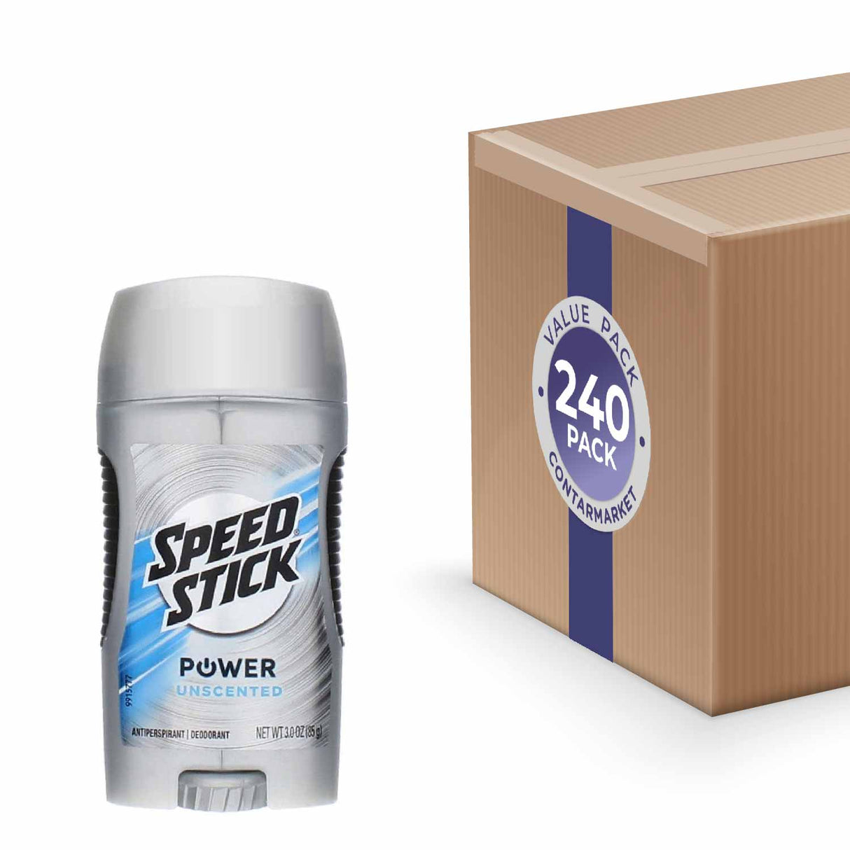 Speed Stick Antiperspirant Deodorant, Power Unscented - 3.0 oz - 240 Pack