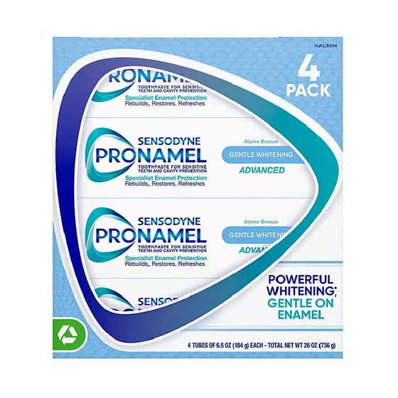 Sensodyne Pronamel Advanced Whitening Toothpaste, 6.5 oz., 4 pk | Sensodyne - Oral Care Wholesale