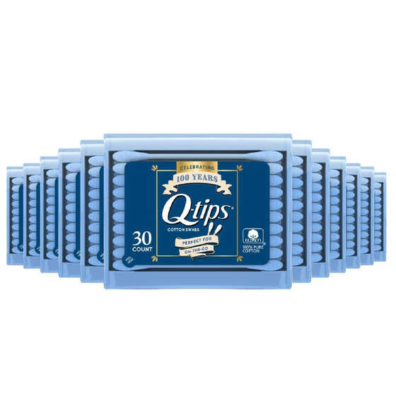Q-Tips Swabs Purse Pack 30 Each - 36 Pack | Q-tips - Travel Wholesale
