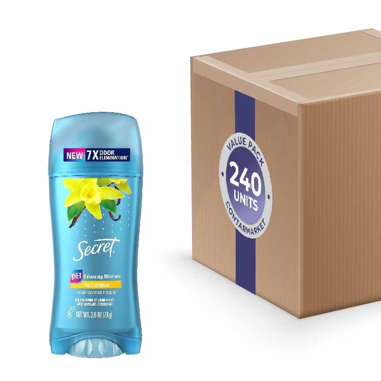 Secret Invisible Solid Anti Perspirant Vanilla - 2.6 Oz - 240 Pack
