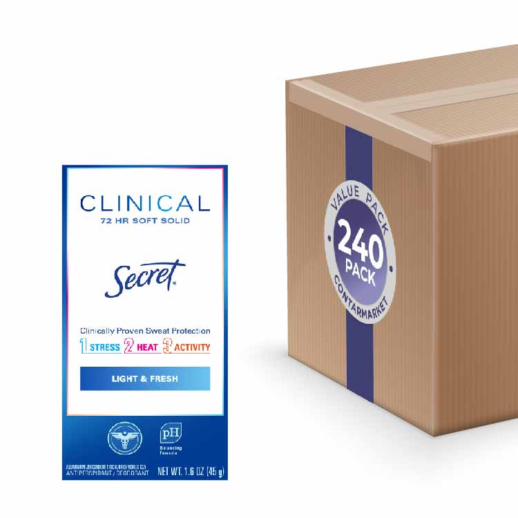 Secret - Clinical Strength Soft Solid Light & Fresh Antiperspirant & Deodorant 1.6 oz - 240 Pack