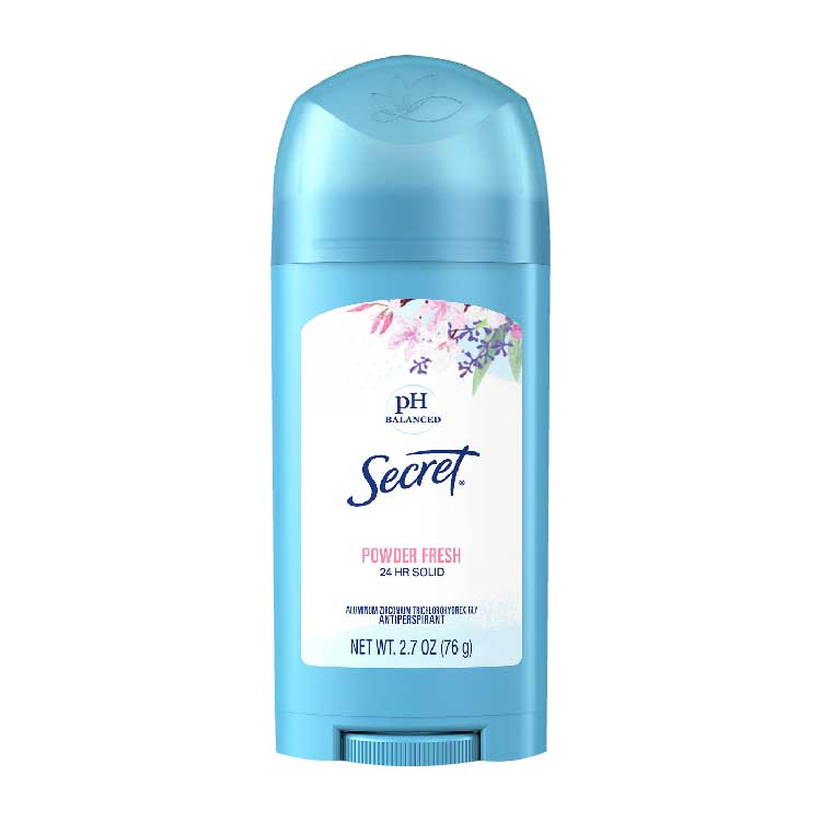 Secret - Antiperspirant & Deodorant Solid Stick, Powder Fresh - 2.7 oz - 12 Pack