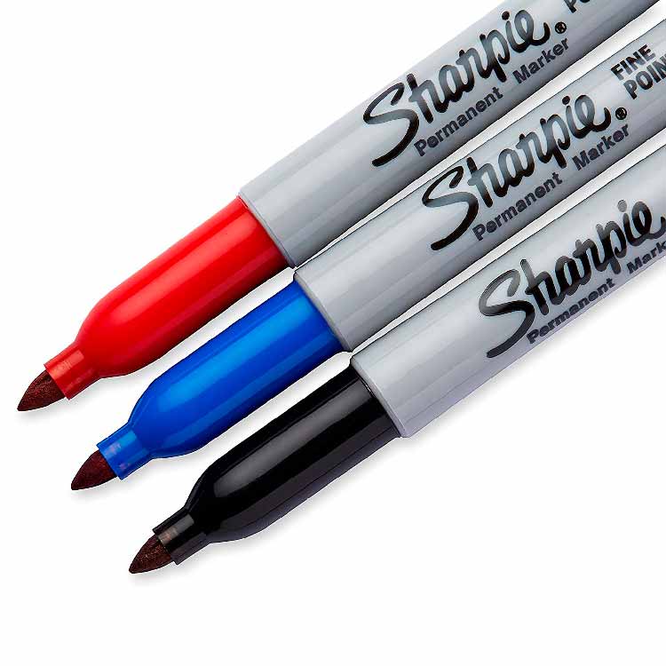 Sharpie Fine Point Permanent Marker Set, Black/Blue/Red  3 ct - 48 Pack