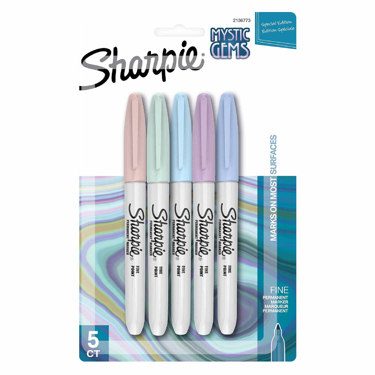 Sharpie - Mystic Gems Fine Point Permanent Marker - 5 Count - 24 Pack