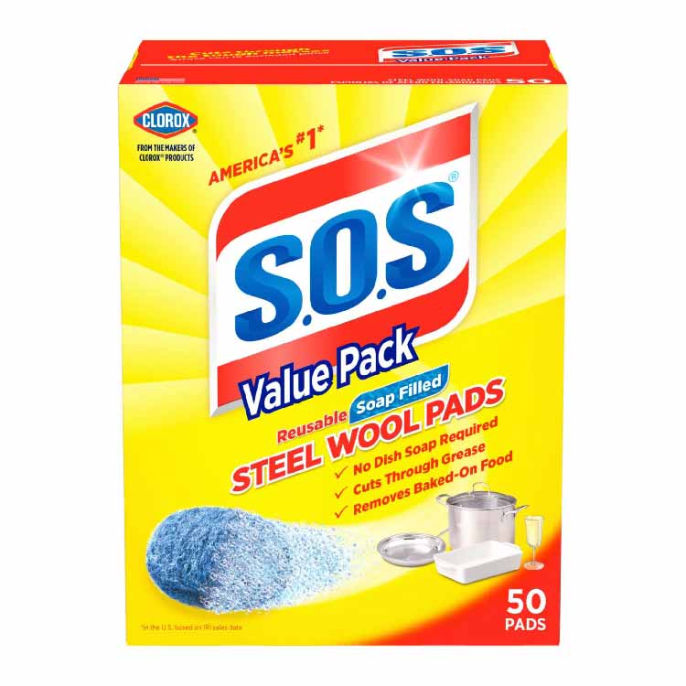 S.O.S Steel Wool Soap Pads - 50 Count