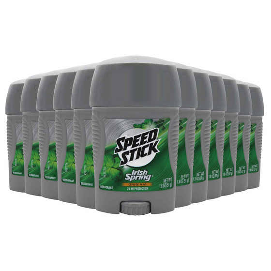 Speed Stick Antiperspirant Deodorant, Original Irish Spring  1.8 oz - 12 Pack | speed stick - member5%