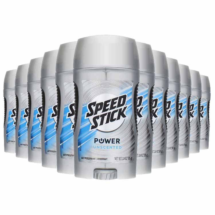 Speed Stick  Antiperspirant Deodorant, Power Unscented - 3.0 oz - 12 Pack