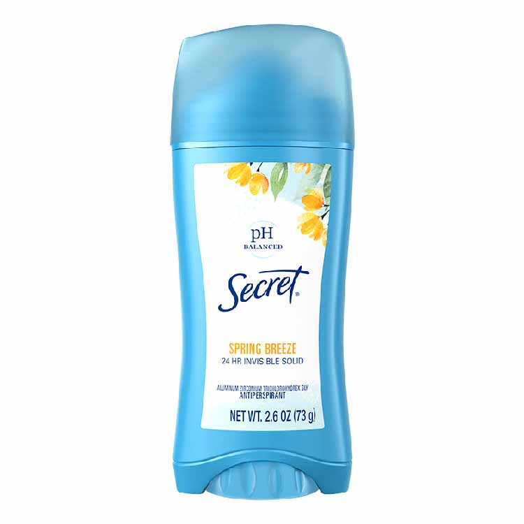 Secret Spring Breeze Invisible Solid Antiperspirant & Deodorant - 2.6oz   12 Pack