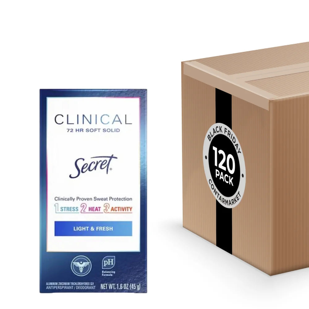 Secret - Clinical Strength Soft Solid Light & Fresh Antiperspirant & Deodorant 1.6 oz - 120 Pack