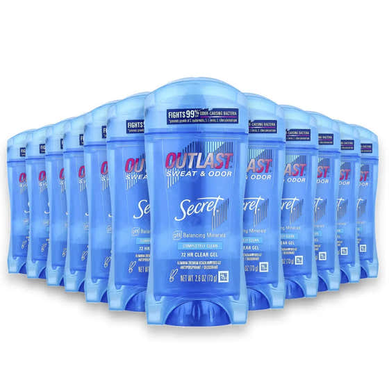 Secret - Gel Outlast Completely Clean Antiperspirant & Deodorant 2.6 Oz - 12 Pack | Secret - Secret