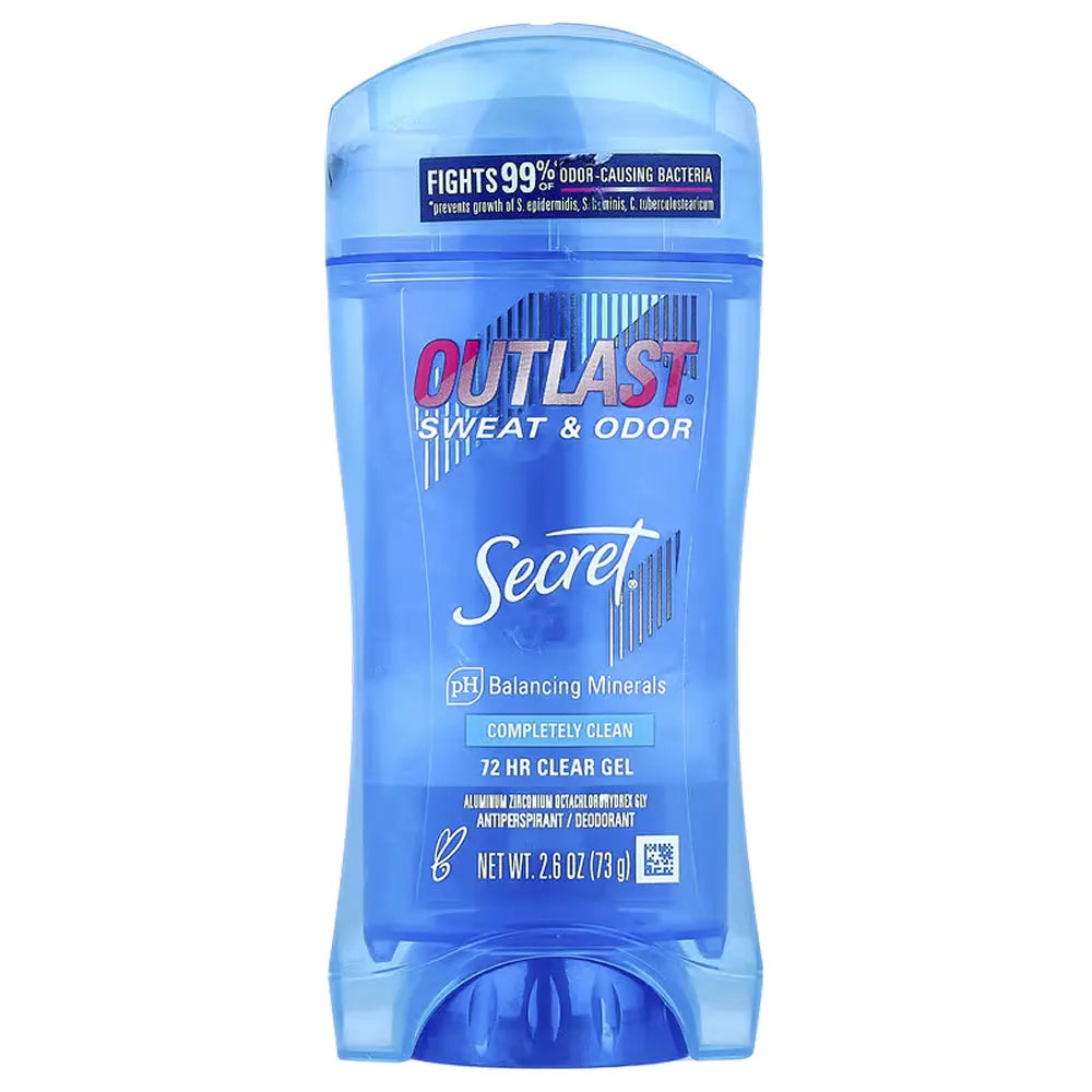 Secret Gel Outlast Completely Clean Antiperspirant & Deodorant 2.6 Oz - 240 Pack