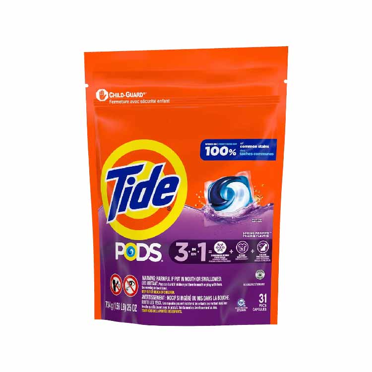 Tide - Spring Meadow Pods HE Compatible Laundry Detergent Soap Pacs - 31 Ct - 25 Oz - 4 Pack