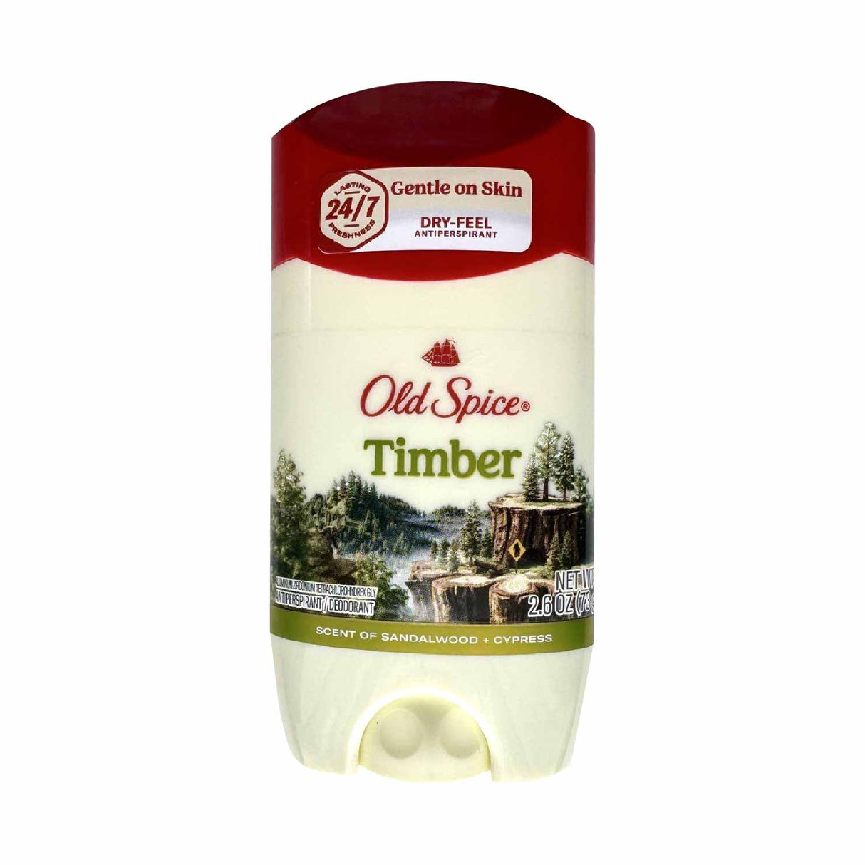 Old Spice - Men's Timber with Sandalwood Antiperspirant Deodorant - 2.6 Oz - 12 Pack