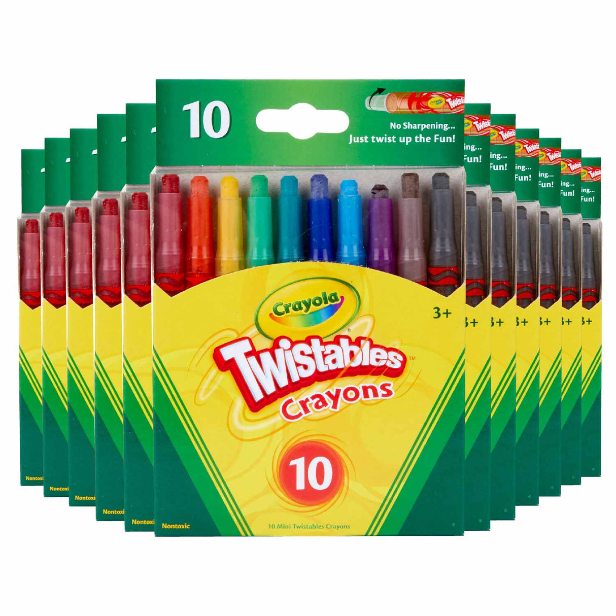Crayola - Mini-Twistables Crayons, Assorted Colors - 10 Count - 24 Pack
