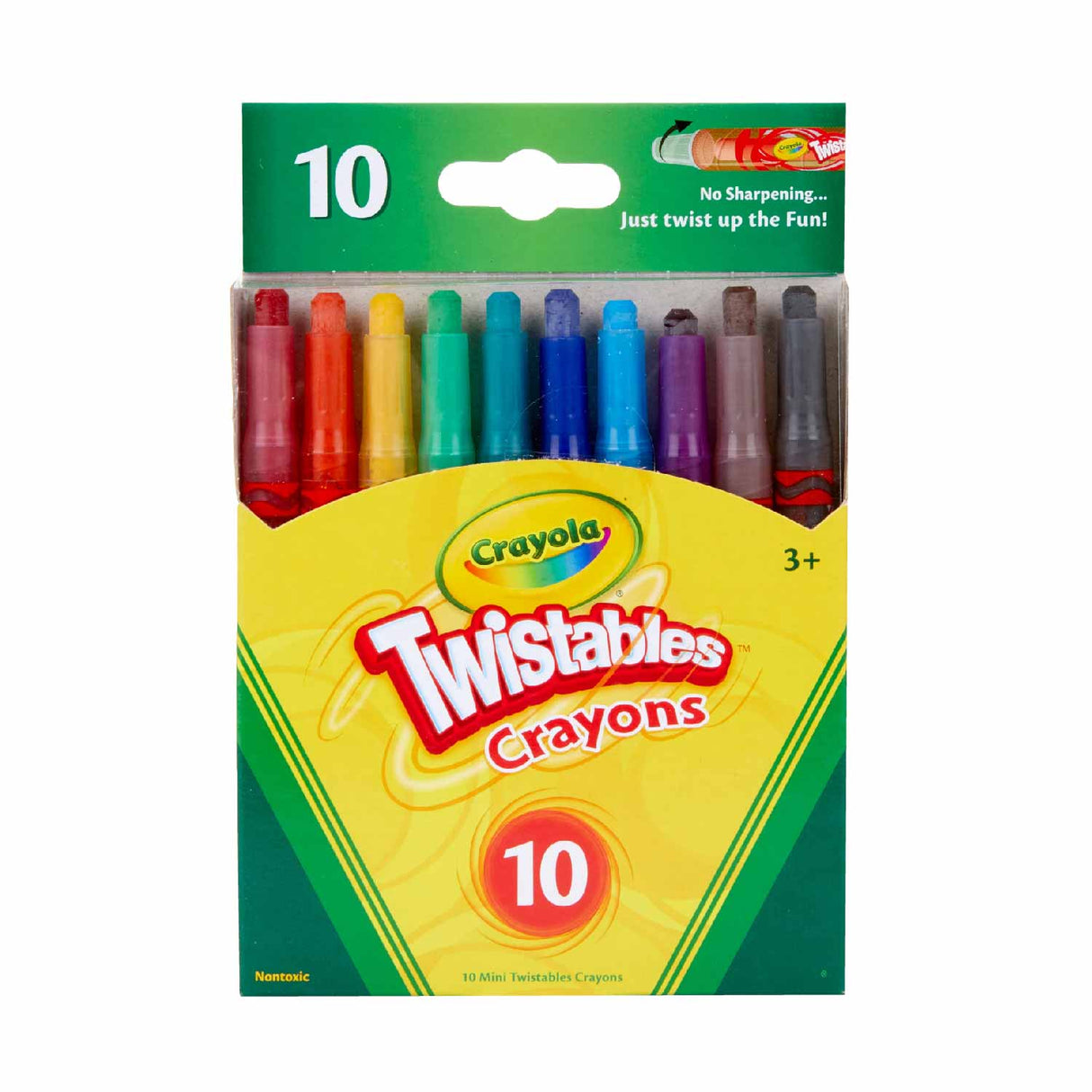 Crayola - Mini-Twistables Crayons, Assorted Colors - 10 Count - 24 Pack