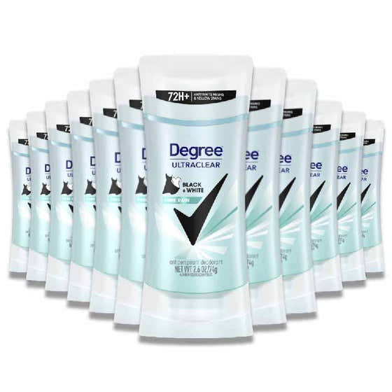 Degree Women Black + White Pure Rain Antiperspirant Deodorant, 2.7 oz - 12 Pack | Degree - Deodorant Wholesale