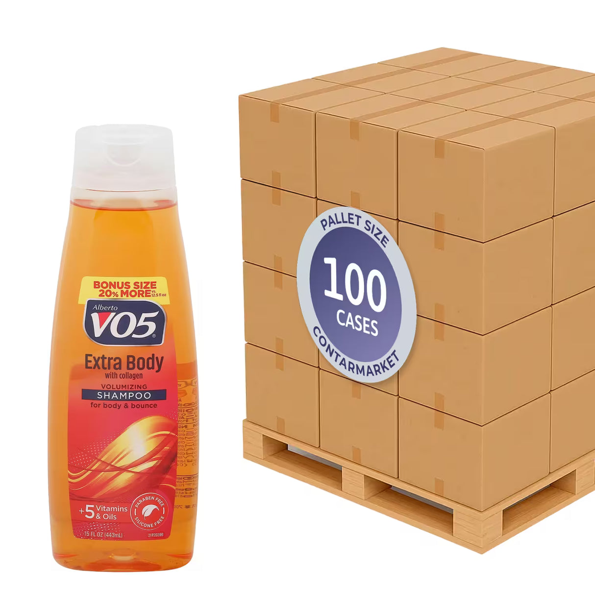 VO5 Extra Body Volumizing Shampoo 15oz - 6 Pack - 100 cases pallet