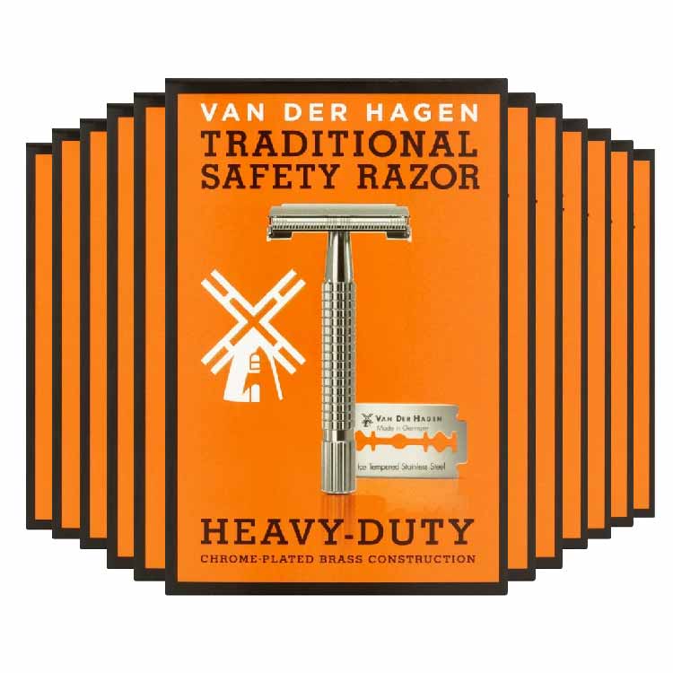 Van Der Hagen Traditional Safety Razor - 12 Pack