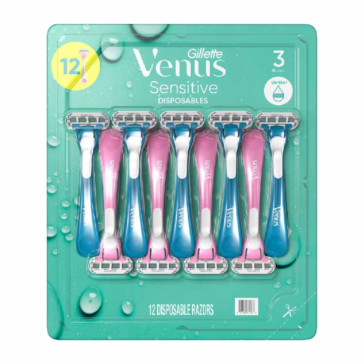 Venus - Sensitive Disposable Razors for Women - 12 Ct