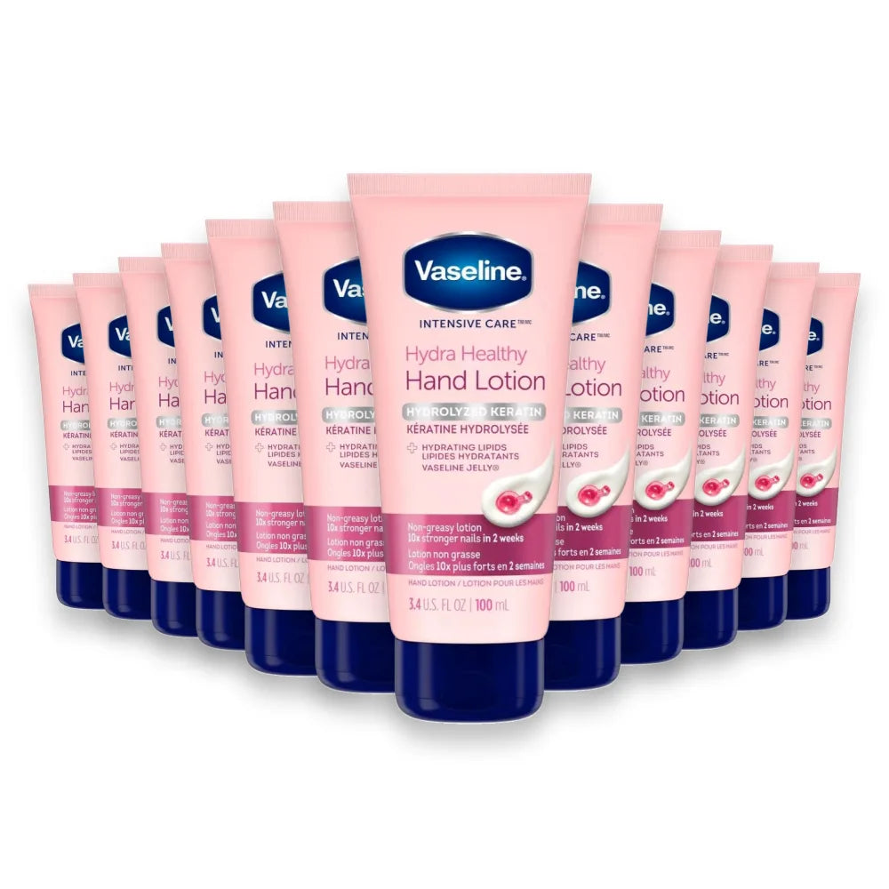 Vaseline - Intensive Care Hand Cream Healthy Hands & Stronger Nails - 3.4 Oz - 12 Pack