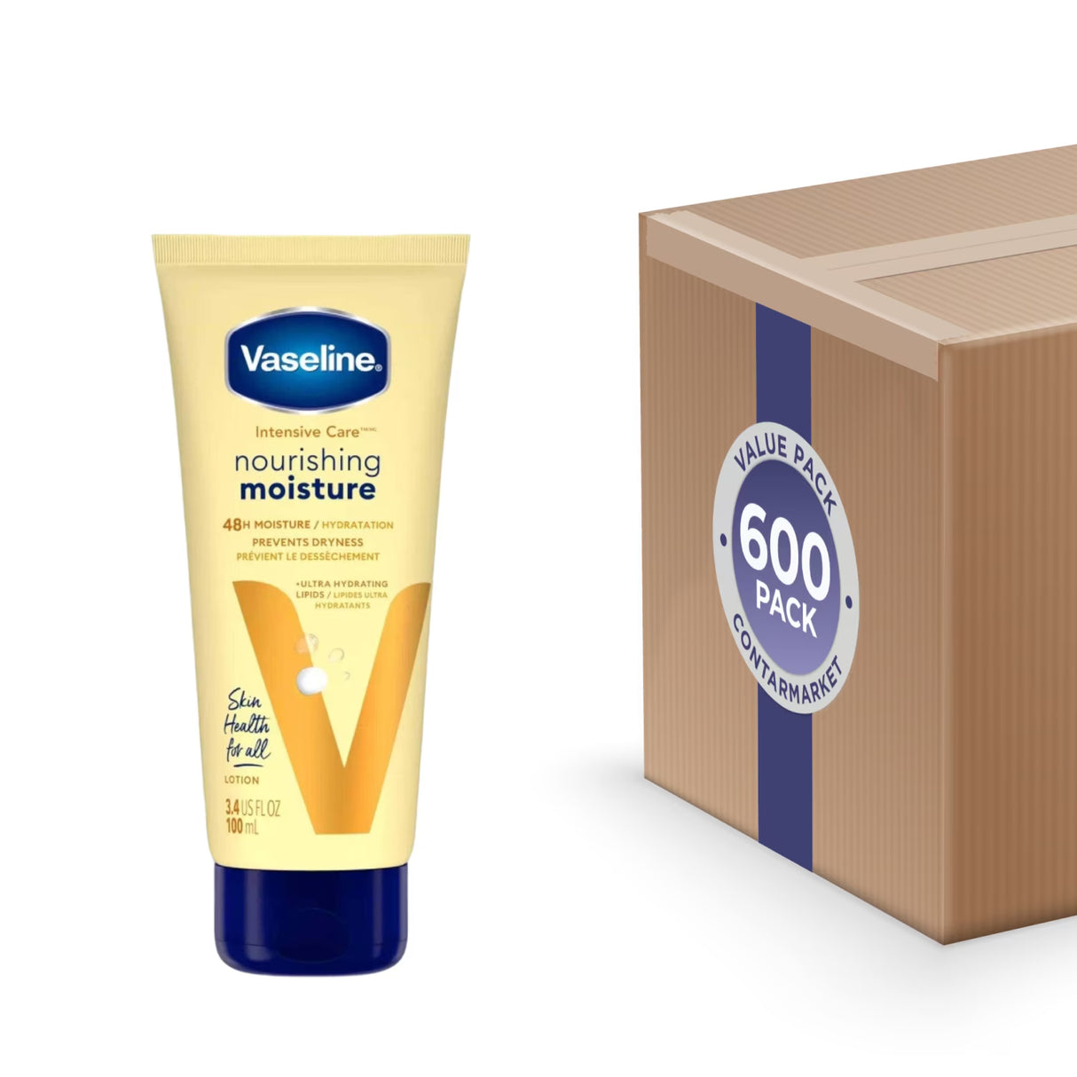 Vaseline - Intensive Care, Nourishing Moisture, Body Lotion - 3.4 Oz - 600 Pack