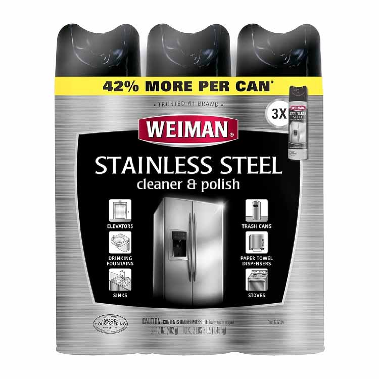 Weiman Stainless Steel Kitchen and Home Appliance Cleaner & Polish - 17 Oz - 3 Pack