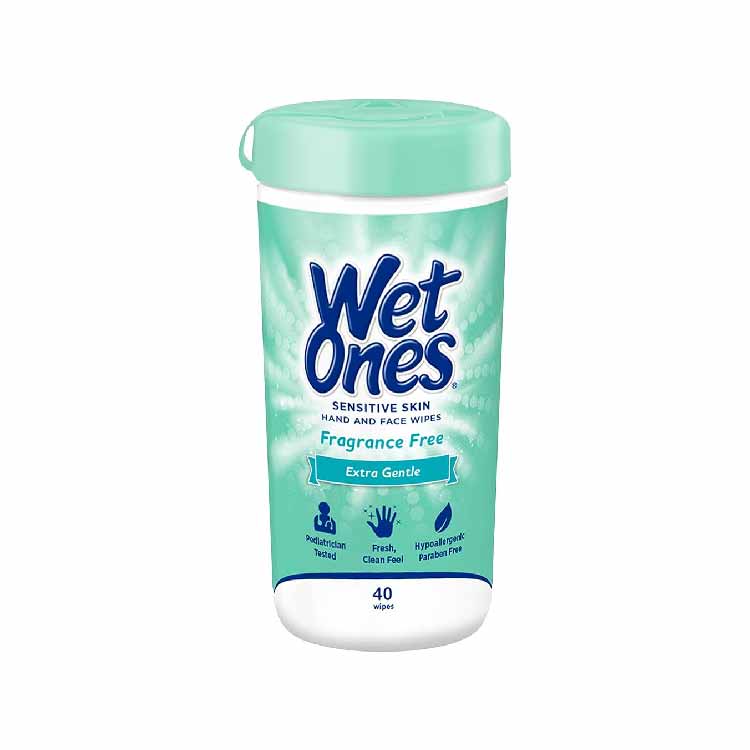 Wet Ones - Hand and Face Wipes Sensitive Skin - 40 ct - 12 pack