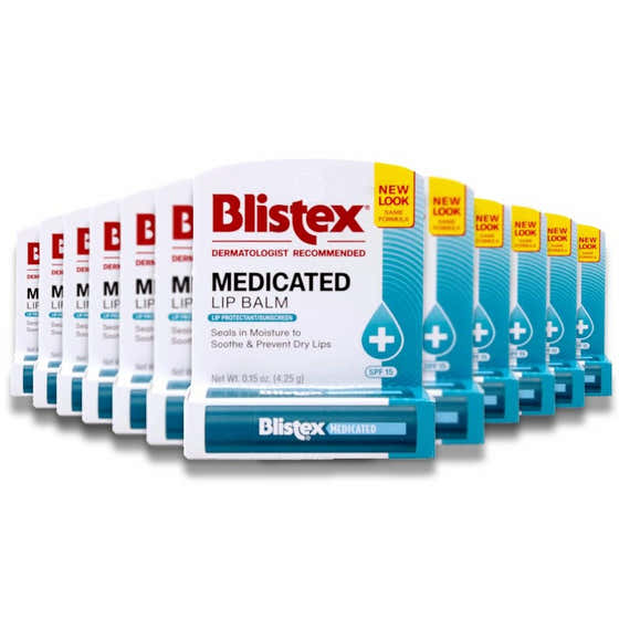 Blistex Lip Protectant Medicated Balm 0.15 oz Tubes - 12  Pack - OPEN BOX | Blixtex - Open Box