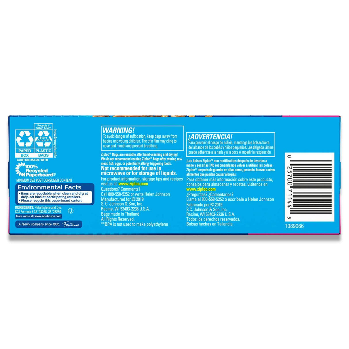 Ziploc - Snack Bags with Grip 'n Seal Technology  - 40 Ct - 12 Pack