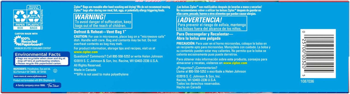 Ziploc Storage Bags Gallon 38 Ct 3 Pack Contarmarket