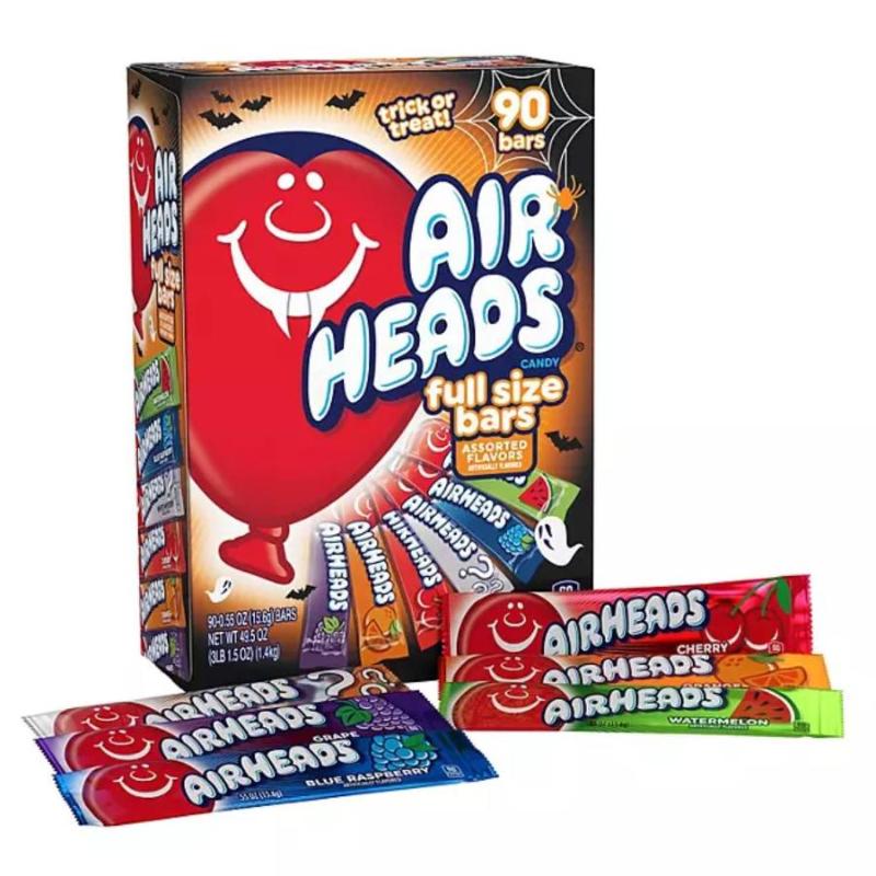 AirHeads Limited Edition Variety Pack Candy - Assorted Flavors, 0.55 oz Bars, 90 Count