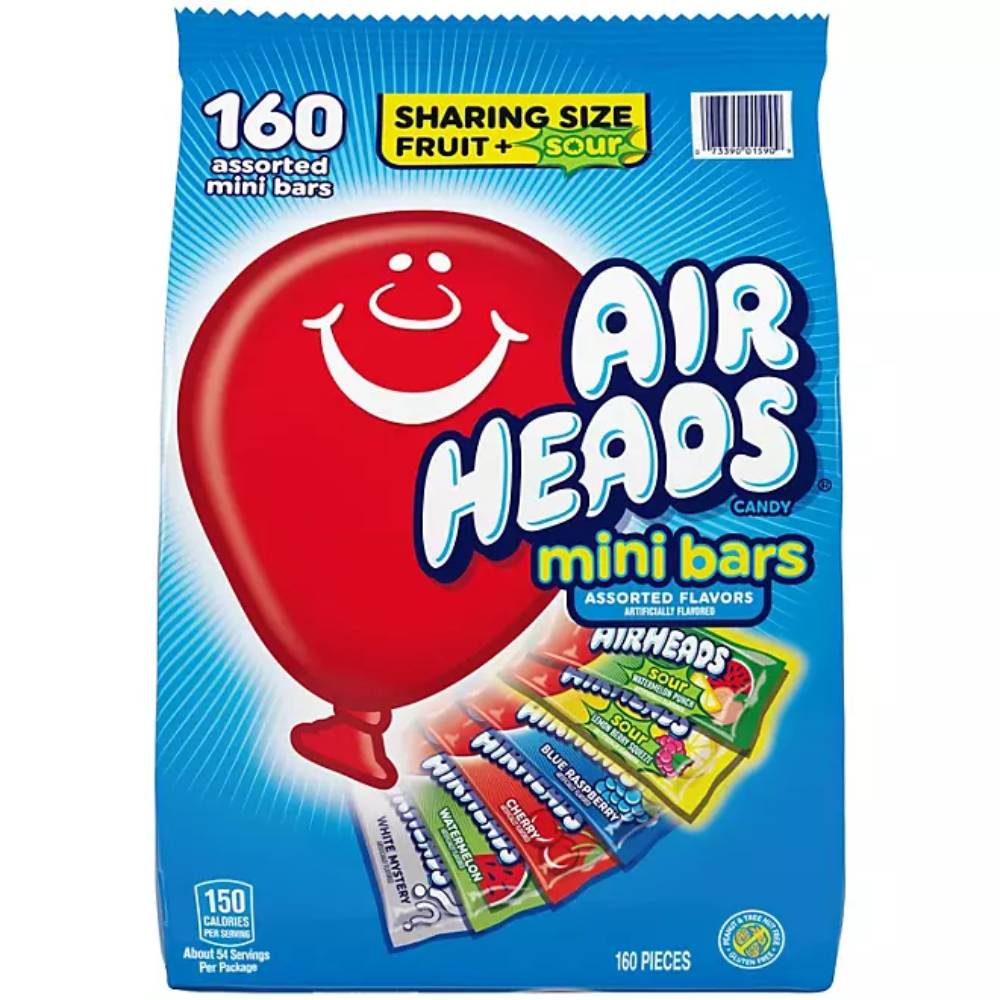 Airheads Mini Candy Bars Variety Pack – 160 Count