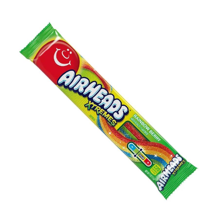 Airheads Xtremes Candy - Sweetly Sour Strips, 2 oz Packs, 18 Count Bulk Box