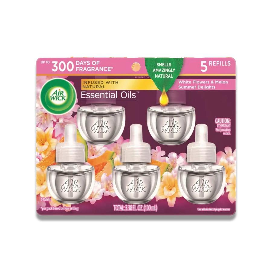 Air Wick - Scented Oil, Summer Delights Air Freshener - 3.38 Oz 5 ct - 5 Pack