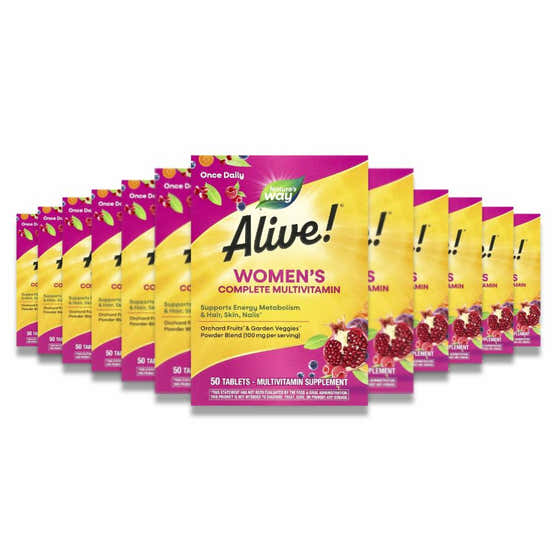 Nature's Way Alive! Women's Energy Multivitamin Tablets - 50 ct ea- 12 Pack | Nature's Way - Nutrition Supplem...
