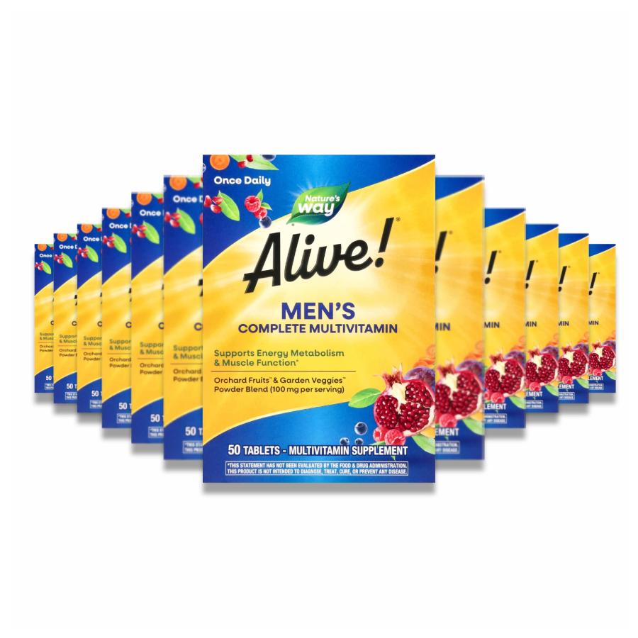Alive - Men’s Energy, Nature’s Way, Complete Multivitamin - 50 Tablets - 12 Pack