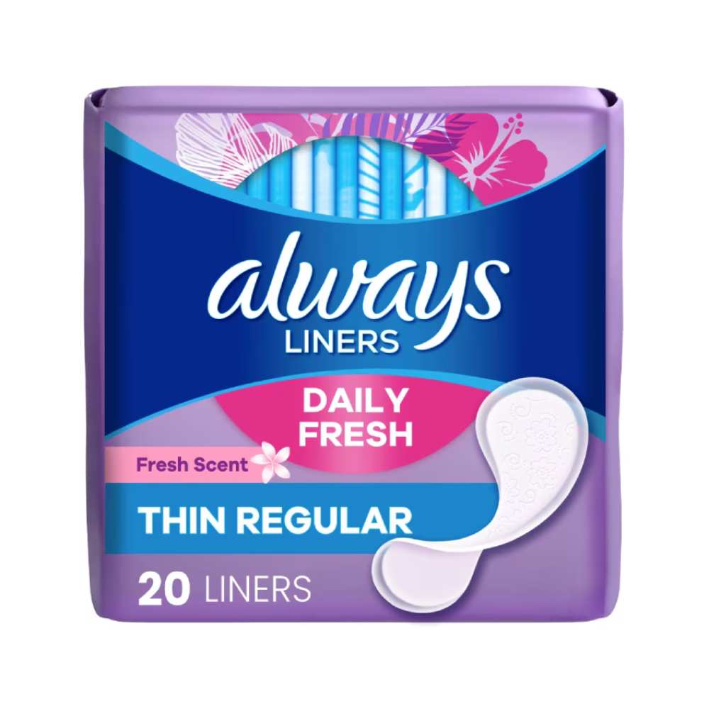 Always - Thin Regular Liners, Fresh Scent - 20 Ct Ea - 24 Pack