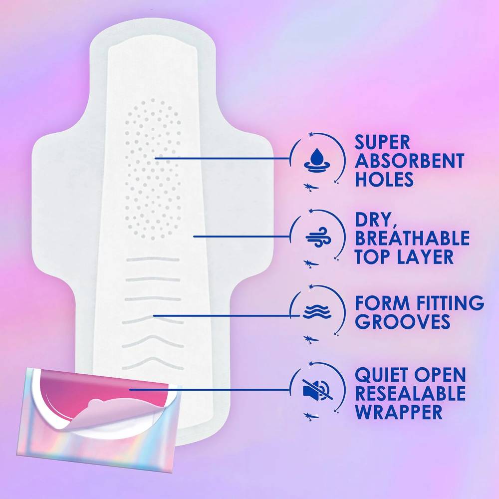 Always Pocket FlexFoam Heavy Flow Pads with Wings, 60 ct