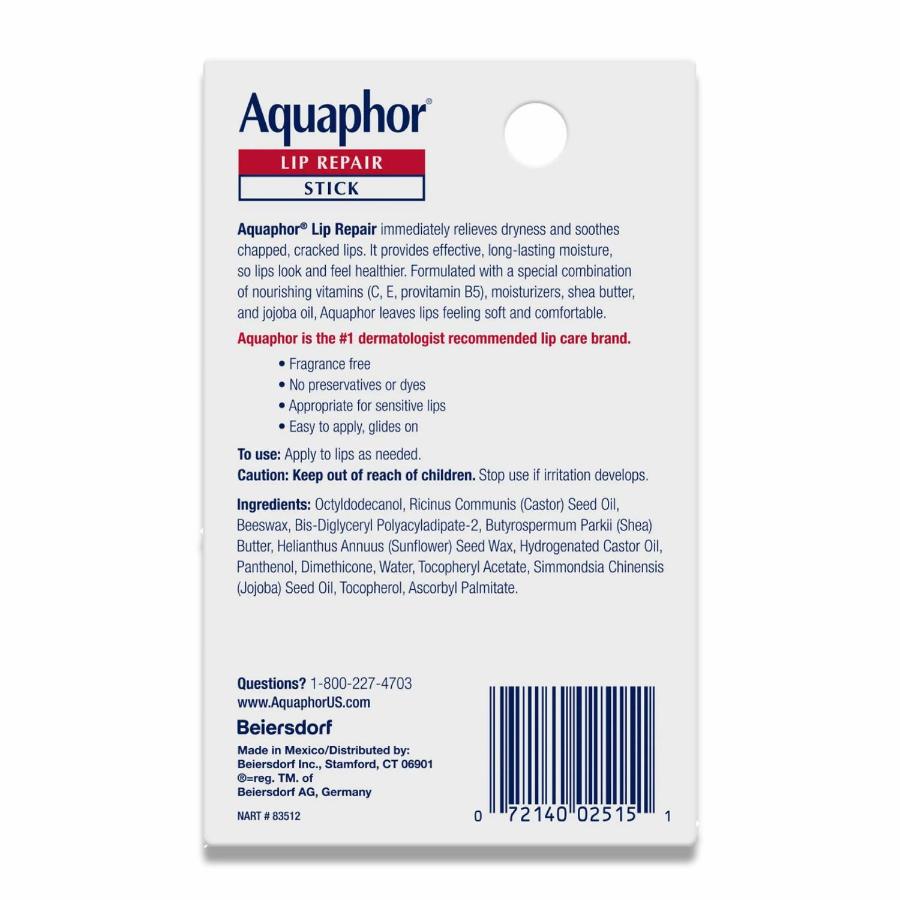 Aquaphor - Lip Repair Stick-Single Blister - 0.17 Oz - 12 Pack