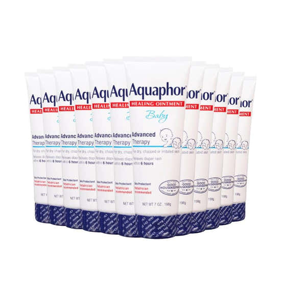 Aquaphor Baby Healing Ointment Advanced Therapy Skin Protectant - Dry Skin and Diaper Rash Ointment 7 oz - 12 Pack | Aquap...