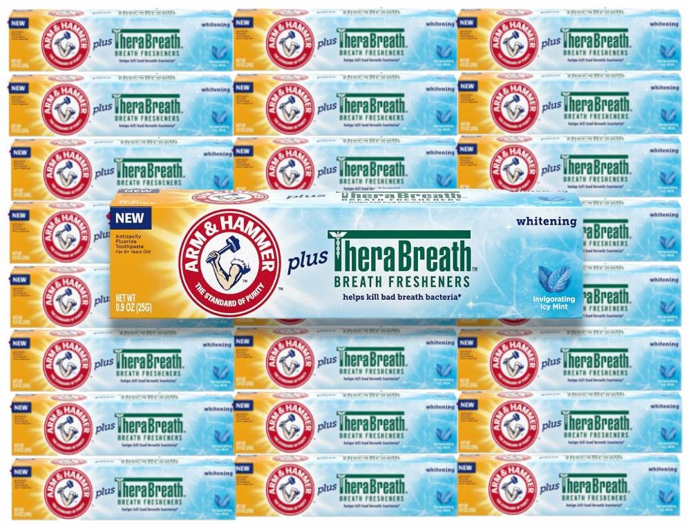 Arm & Hammer - Toothpaste Plus Thera Breath, ICY Mint - 0.9 Oz  - 72  Pack