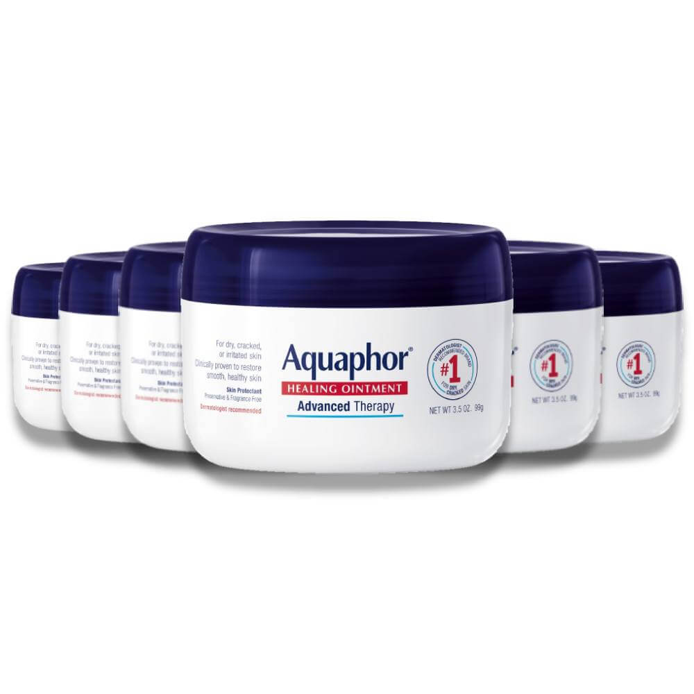 Aquaphor Healing Ointment Skin Protectant and Moisturizer for Dry and Cracked Skin 3.5 oz - 6 Pack