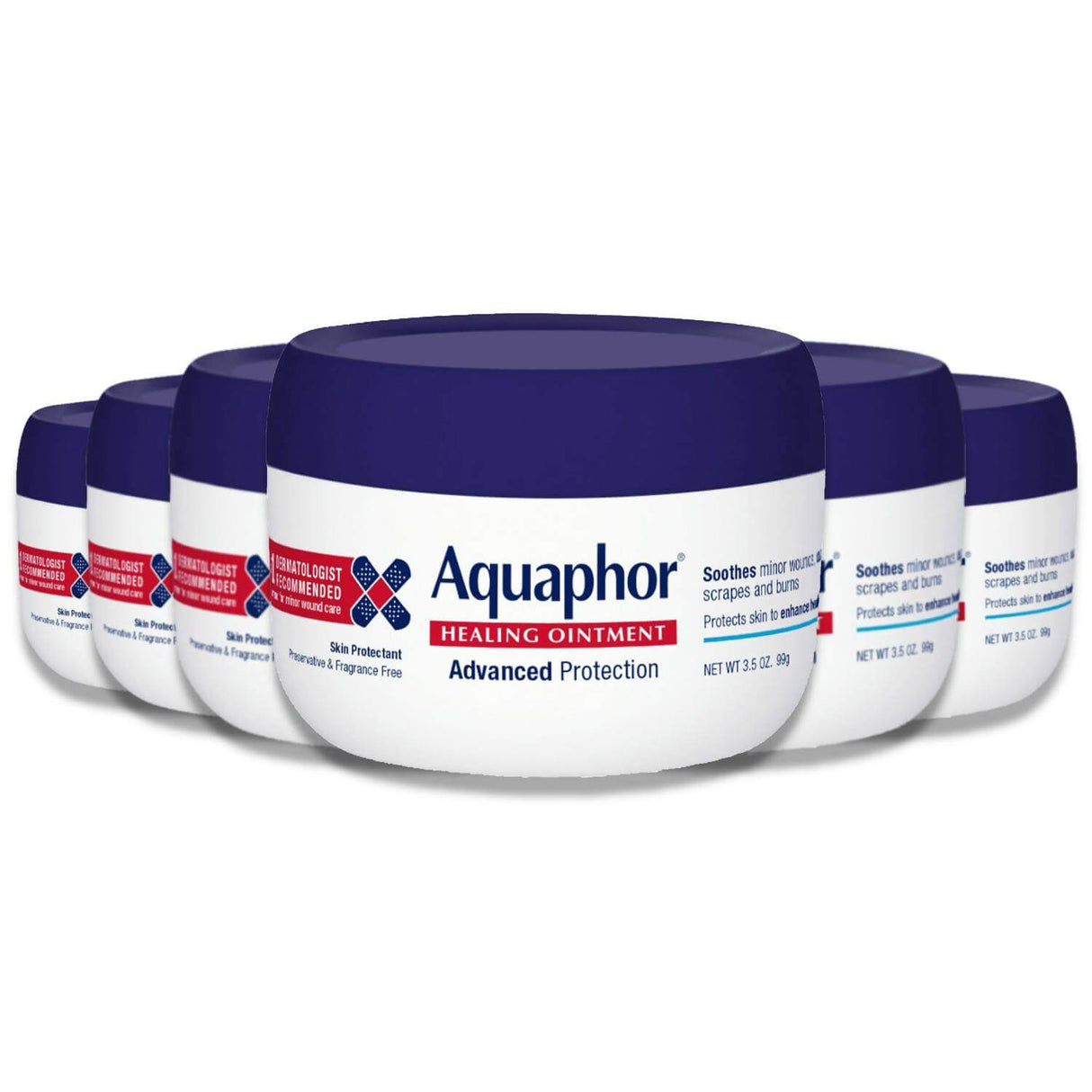 Aquaphor First Aid Healing Ointment, Minor Wound Care, 3.5 oz - 6 Pack