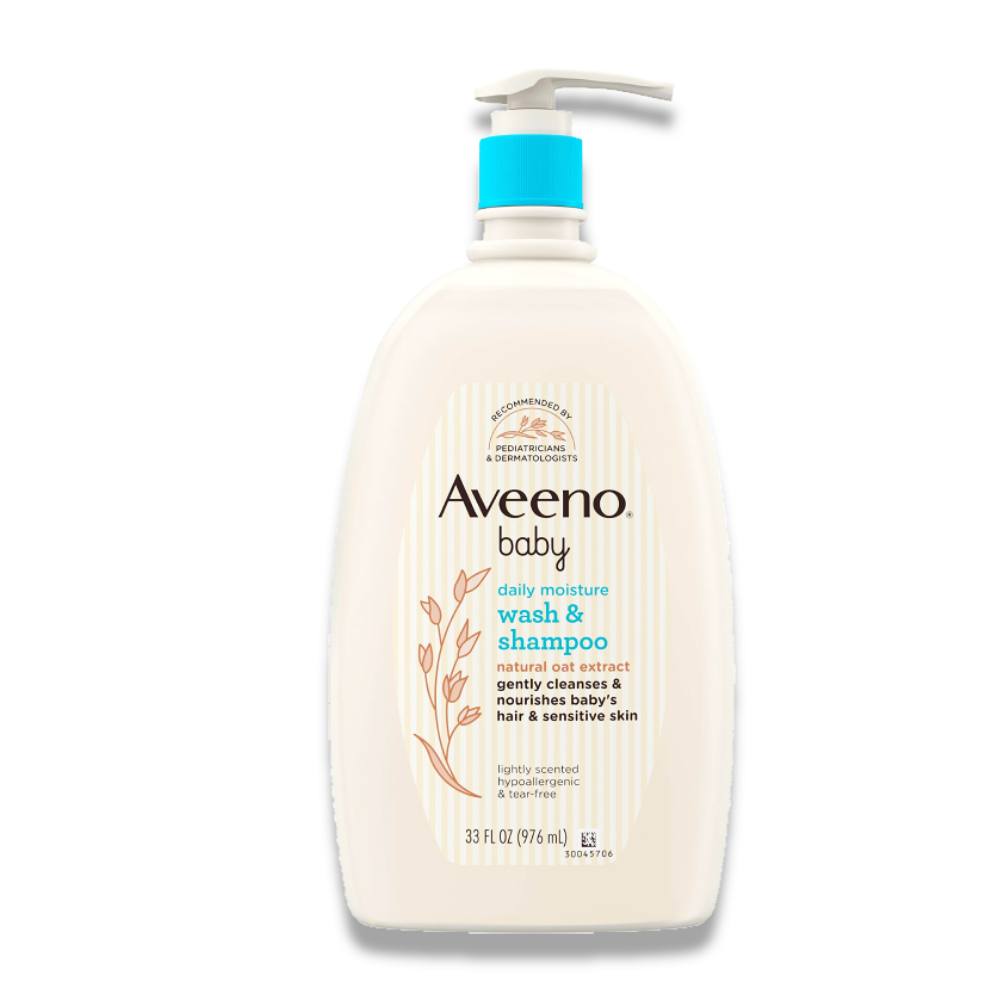 Aveeno Baby Daily Moisture Wash & Shampoo - 33 Oz - 6 Pack Contarmarket