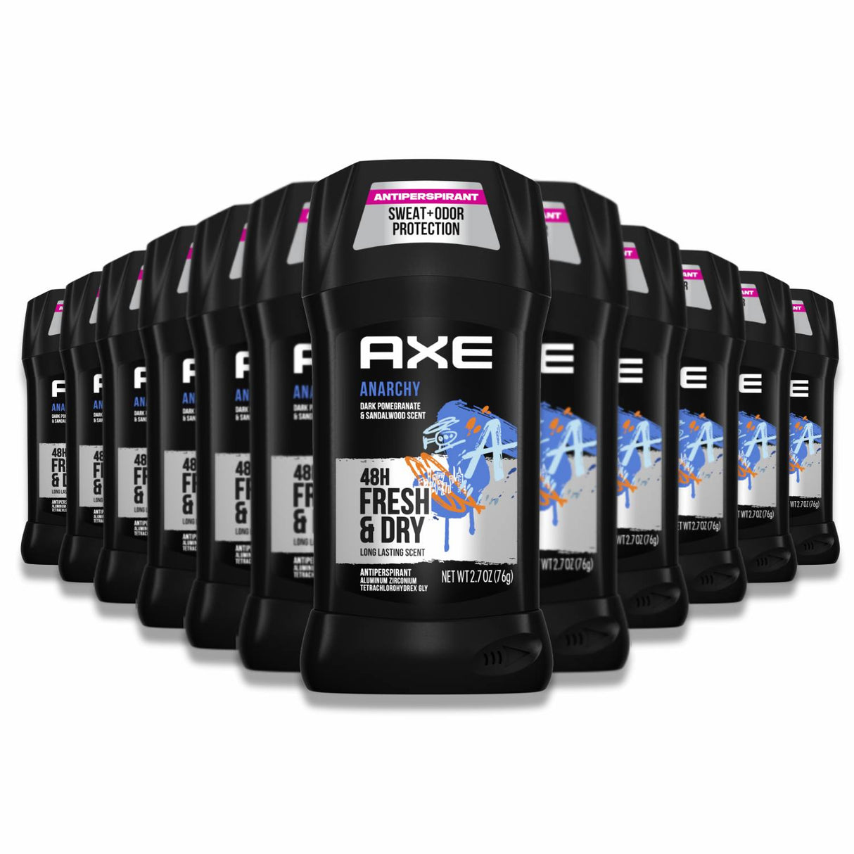 Axe - Antiperspirant & Deodorant Stick, Anarchy Scent - 2.7 oz - 12 Pack
