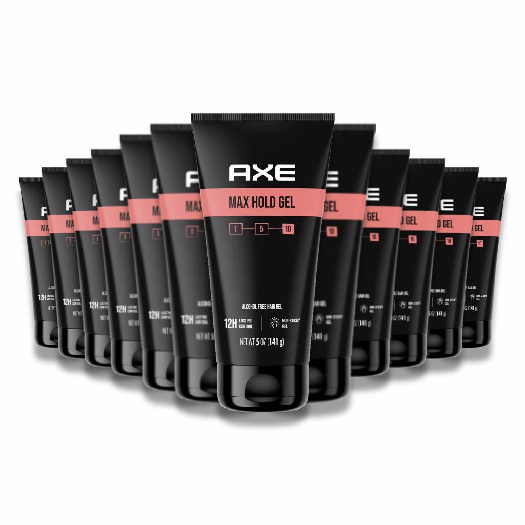 Axe - Max Hold Hair Gel Styling Aid - 5 Oz - 12 Pack