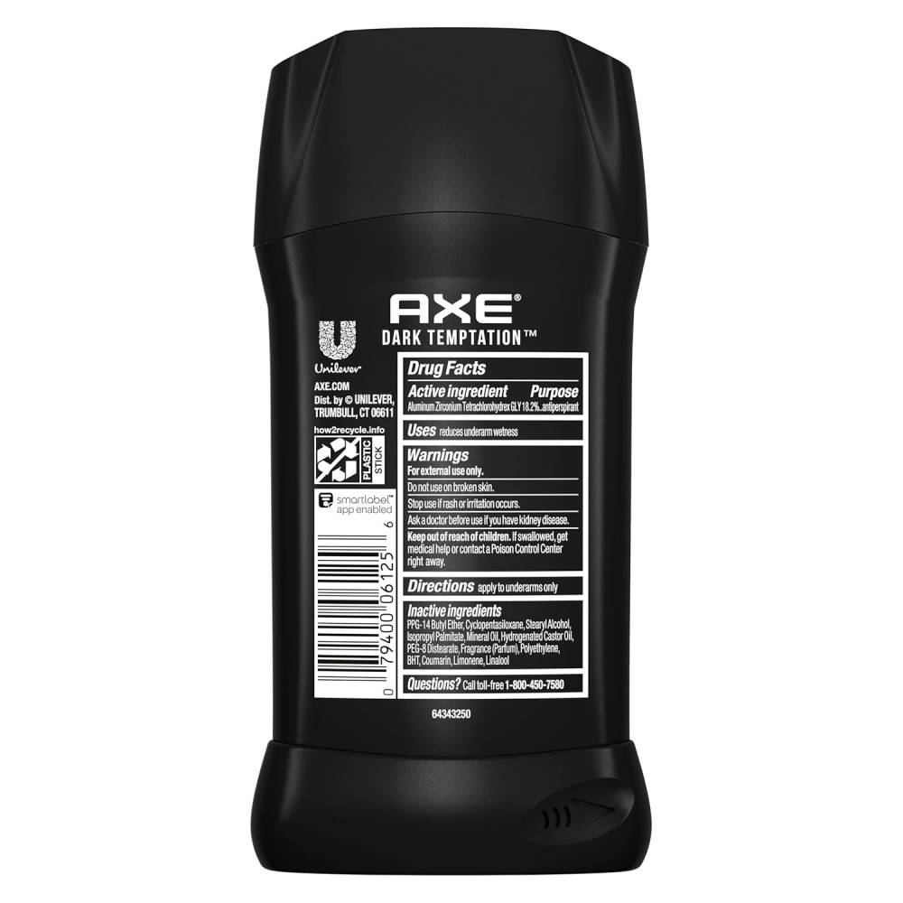 Axe Dry Invisible Solid Antiperspirant & Deodorant – Dark Temptation  2.7 oz – Pack 12