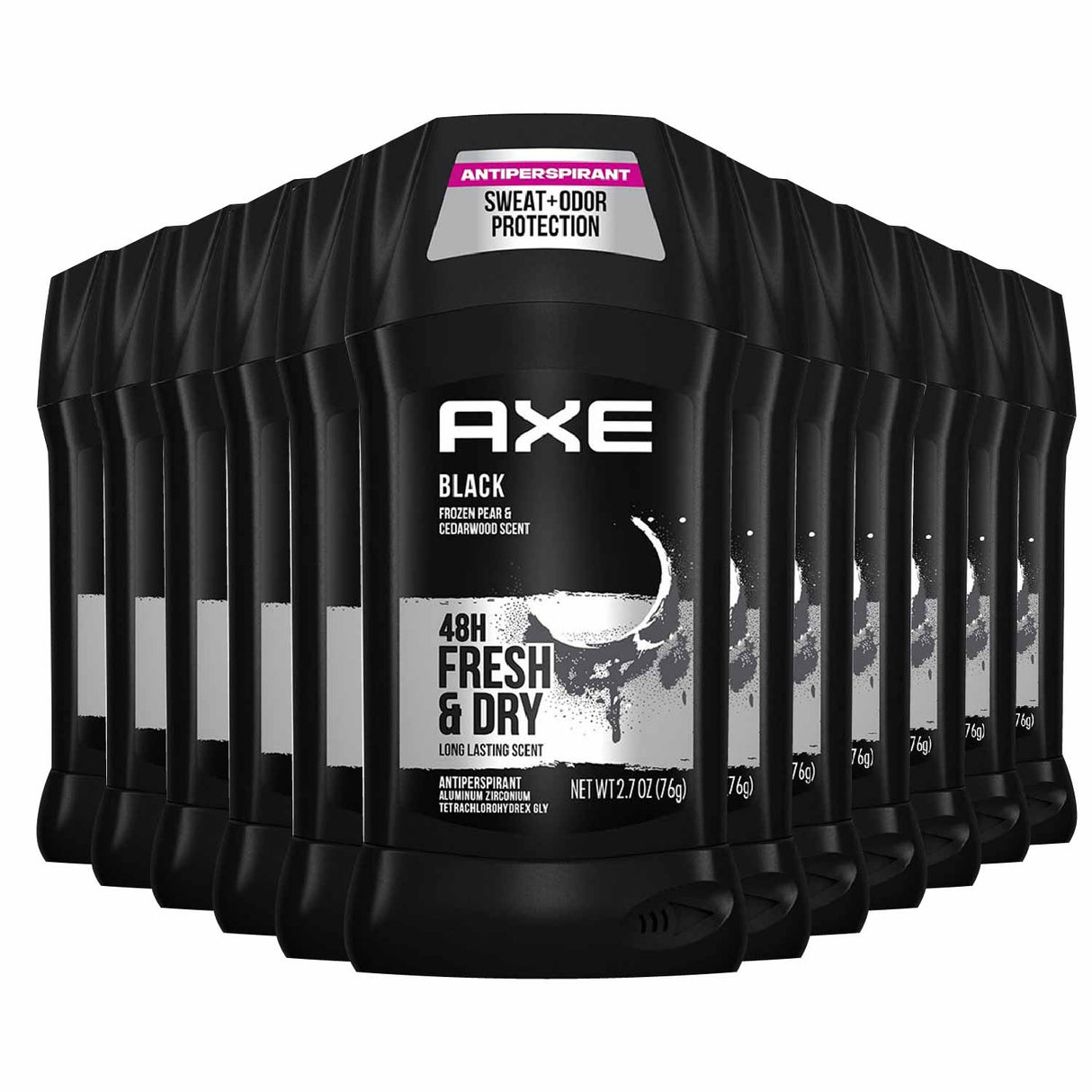 Axe Black Invisible Solid Antiperspirant & Deodorant Stick  2.7 oz - 12 Pack